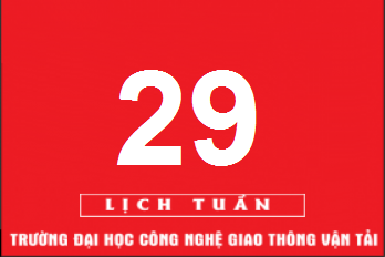 Lịch công tác tuần 29 năm 2019 (từ 15/7/2019 đến 21/7/2019)