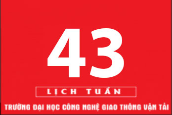 Lịch công tác tuần 43 năm 2019 (từ 21/10/2019 đến 27/10/2019)